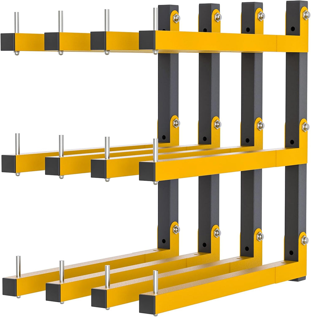4 PACK Lumber Storage Rack Wall Mount Wood Organizer Storage Racks Heavy Duty...
