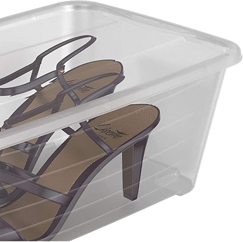 Life Story 6 Liter Shoe, Accessory, and Closet Plastic Storage Box Multi-Purp...