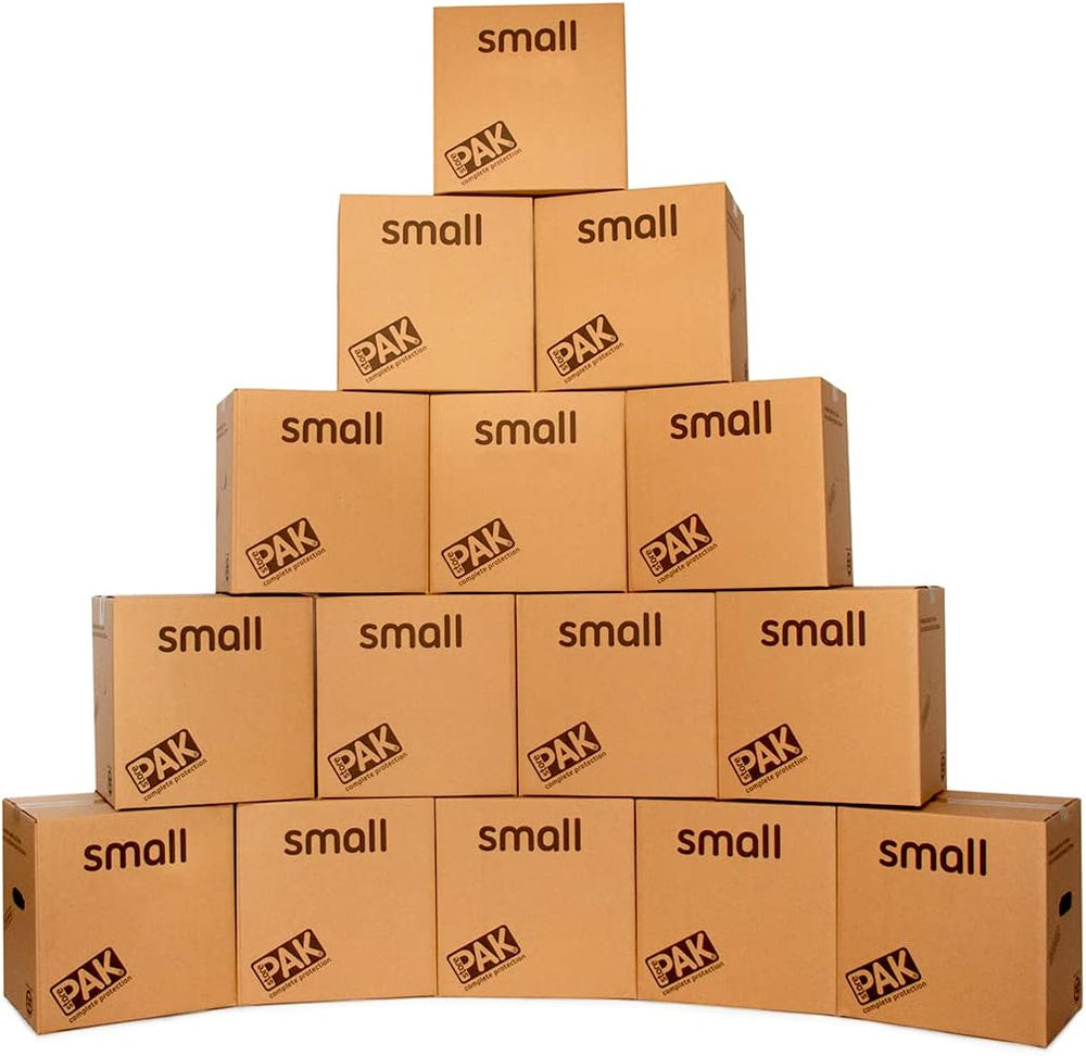 StorePAK 15 Strong Cardboard Boxes with Carry Handles - 31 Litres, 100% Recyc...