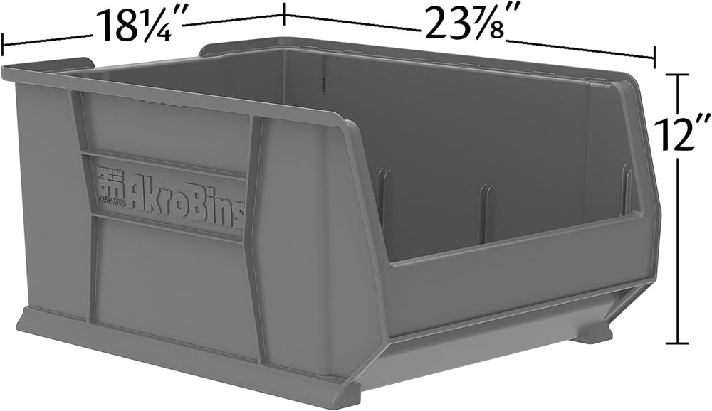 Akro-Mils 30289 Super-Size AkroBins Plastic Storage Bins, Space-Saving Stacka...