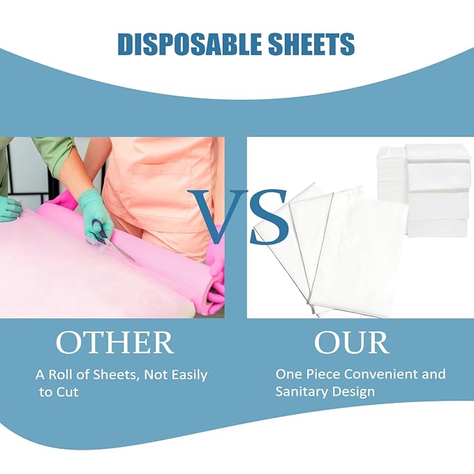 100Pcs Disposable Massage Table Sheets 31" x 71" Non-Woven Fabric Disposable - Image 7