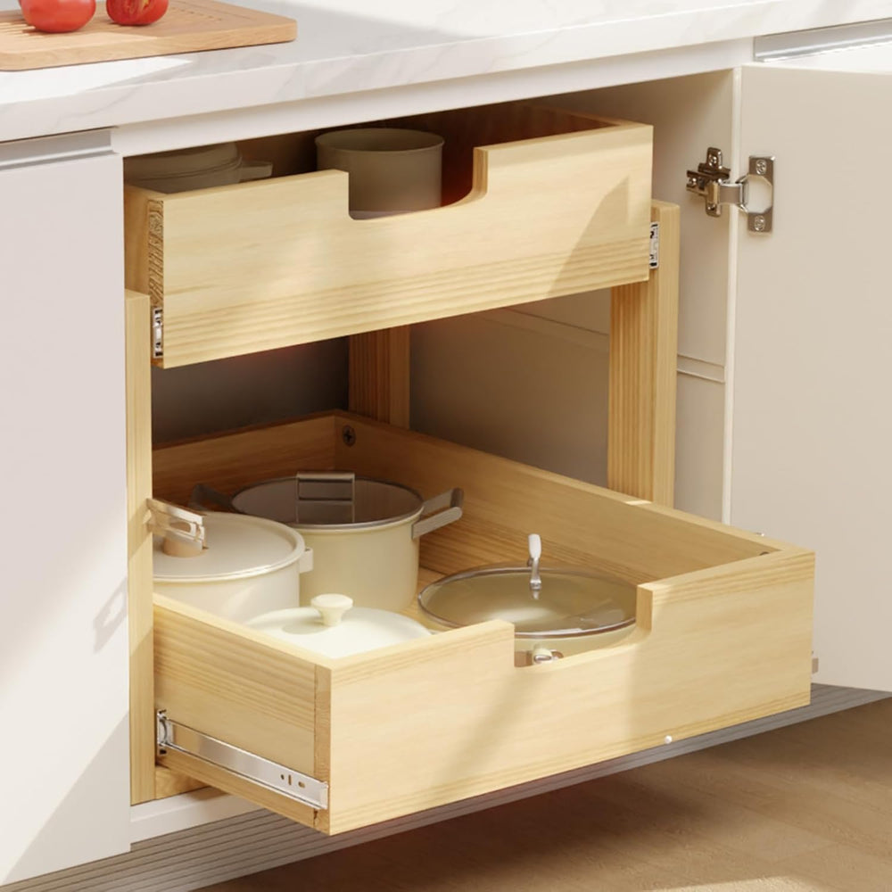 Pull Out Cabinet Organizer, 23''W×21''D Sliding Drawers for C...