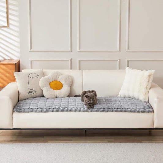 Couch Cover for Dogs Washable, Fuzzy Pet Couch Covers for 3 Cushion Sofa Pet - Image 2
