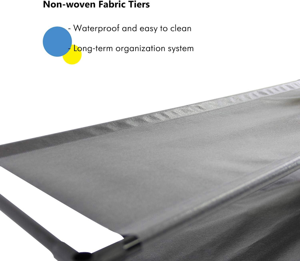 Jerry & Maggie 7 Tier Fabric Shoe Rack, 39 in W x 11 in D x 43 in H, Can ...