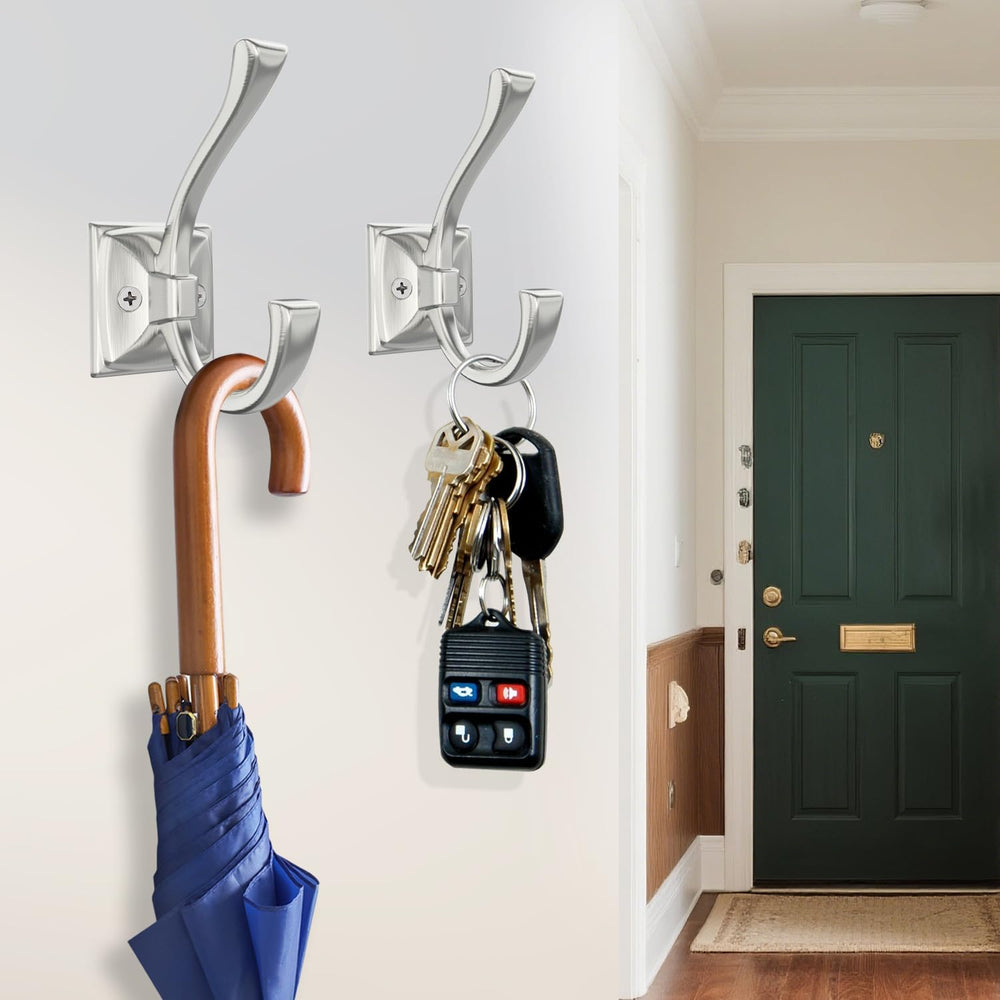 TOFIIGREM 8 Pack Brushed Nickel Towel Robe Hooks, Coat Hooks for Wall Hanging...
