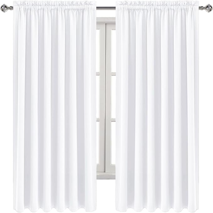DWCN White Curtains for Living Room Thermal Insulated, 50% Light Blocking - Image 8