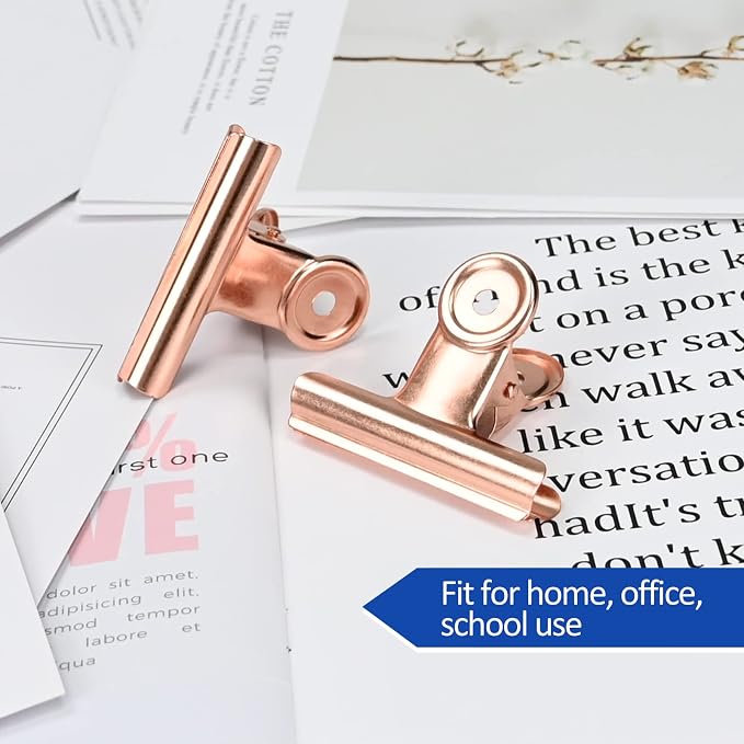 20 Pack Large Metal Hinge Rose Gold Clips 51mm - Image 7