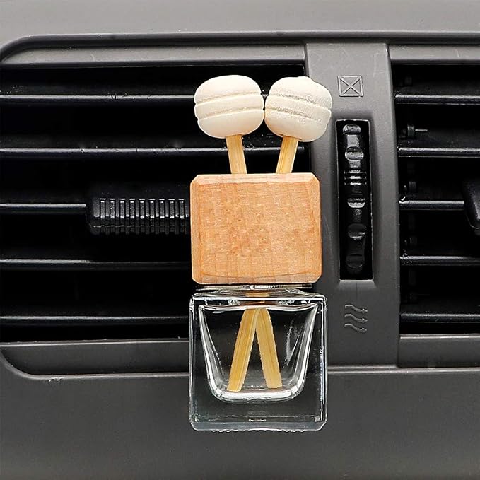 10 Pack, 8ml Clear Glass Car Air Freshener Perfume Clip Diffuser, Empty - Image 5