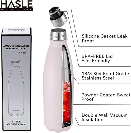 HASLE OUTFITTERS 17oz Stainless Steel Water Bottles, Vacuum Insulated Water - Image 2