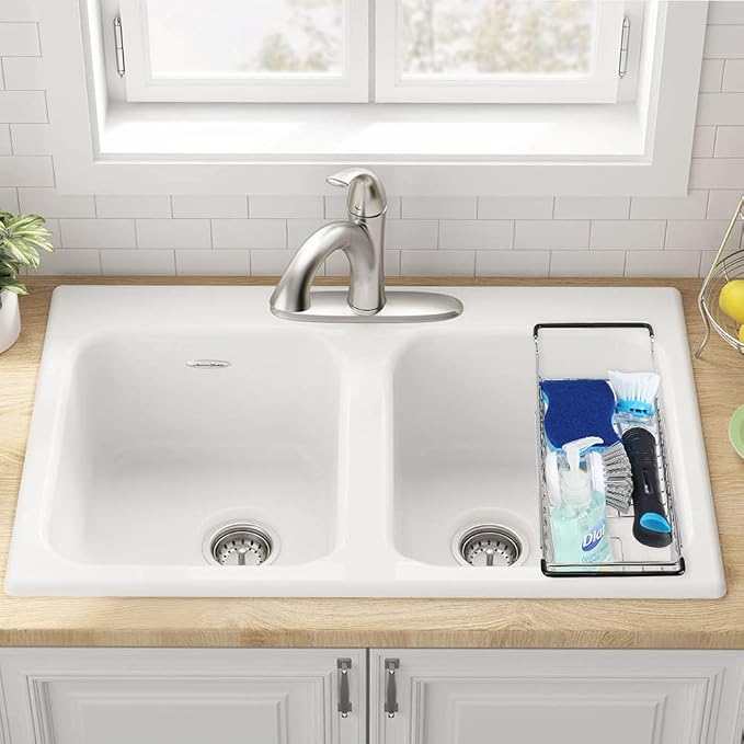 Sink Caddy Sponge Holder Kitchen Sink Organizer Sponge Caddy Expandable 16.06" - Image 7