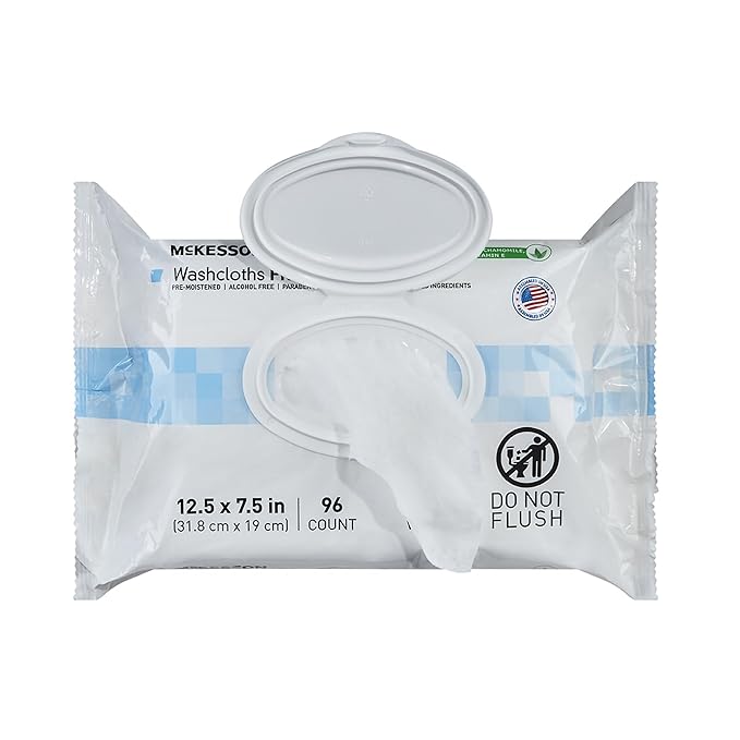 McKesson Washcloth Wipes for Adults, Unscented Disposable Wash Cloths for Body - Image 9
