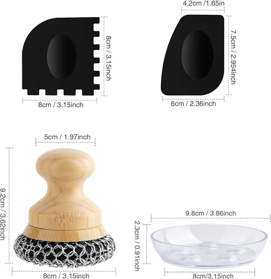 Cast Iron Scrubber and Scraper, Chain Mail Cleaner - Image 2