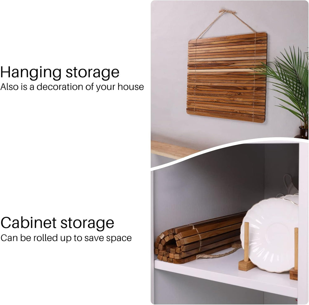 HTB Wood Over Sink Dish Drying Rack & 6 Compartments Tea Bag Organizer