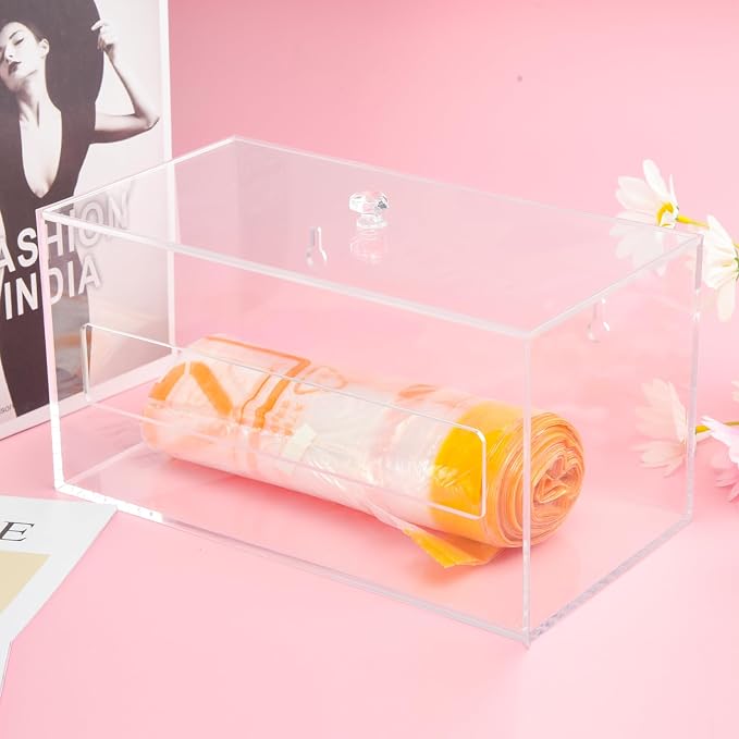 Trash Bag Organizer Dispenser, Acrylic Garbage Bag Holder Dispenser, Trash Bag - Image 7