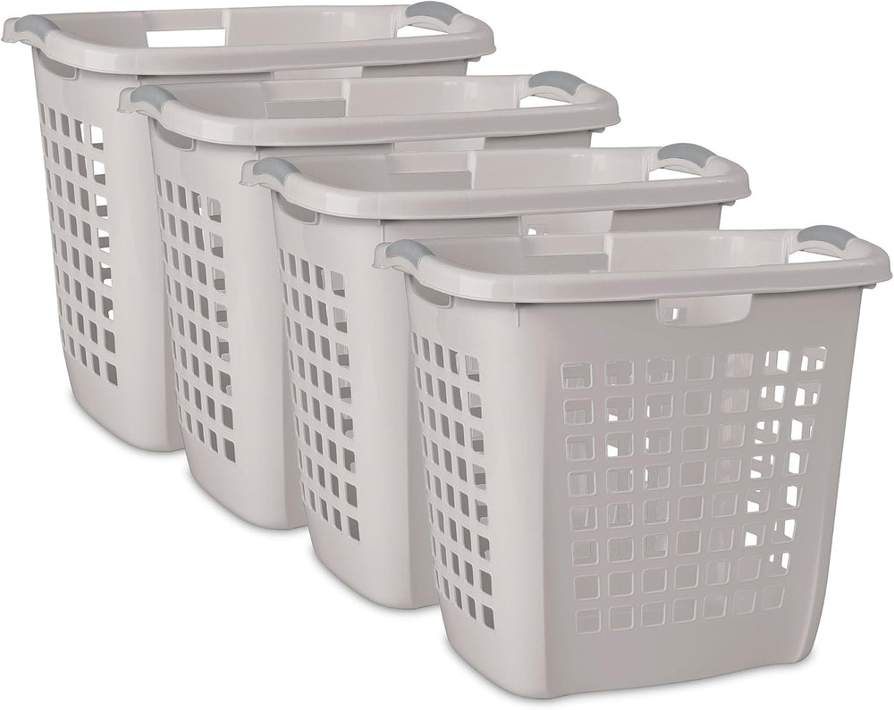 Sterilite Ultra Easy Carry Hamper, Laundry Basket Organizer, 4-Pack