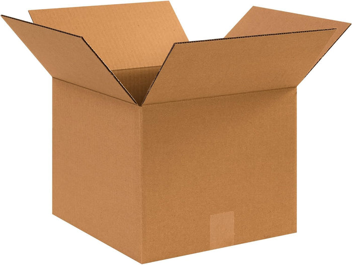 Shipping Boxes 12"L x 12"W x 10"H, 25-Pack | Kraft Corrugated Cardboard Boxes for Packing, Moving and Storage, Multi-Purpose