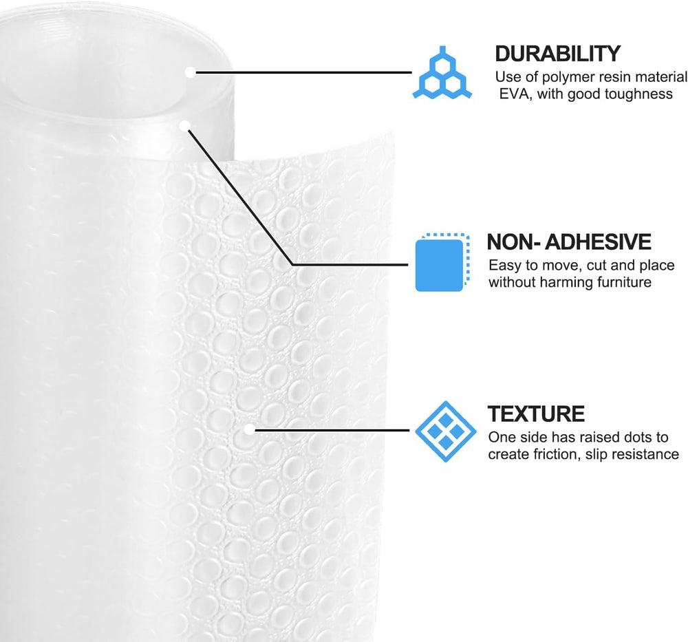 Shelf Liners for Kitchen Cabinets Non Adhesive Drawer Liners 24 x 118 Inch, E...