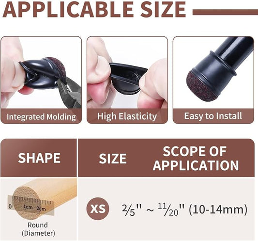 Ezprotekt 24 Pcs Extra Small Round Chair Leg Floor Protectors - Image 2