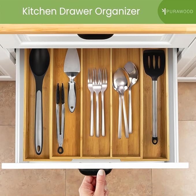 Purawood Kitchen Drawer Organizer - Image 6