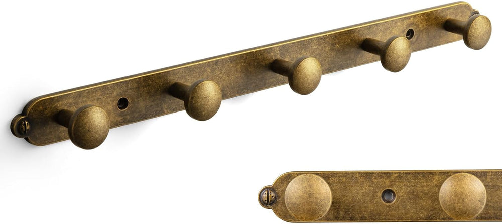 Goo-Ki Antique Brass Coat Rack Wall Mount, Heavy Duty Zinc Wall Mounted Coat ...