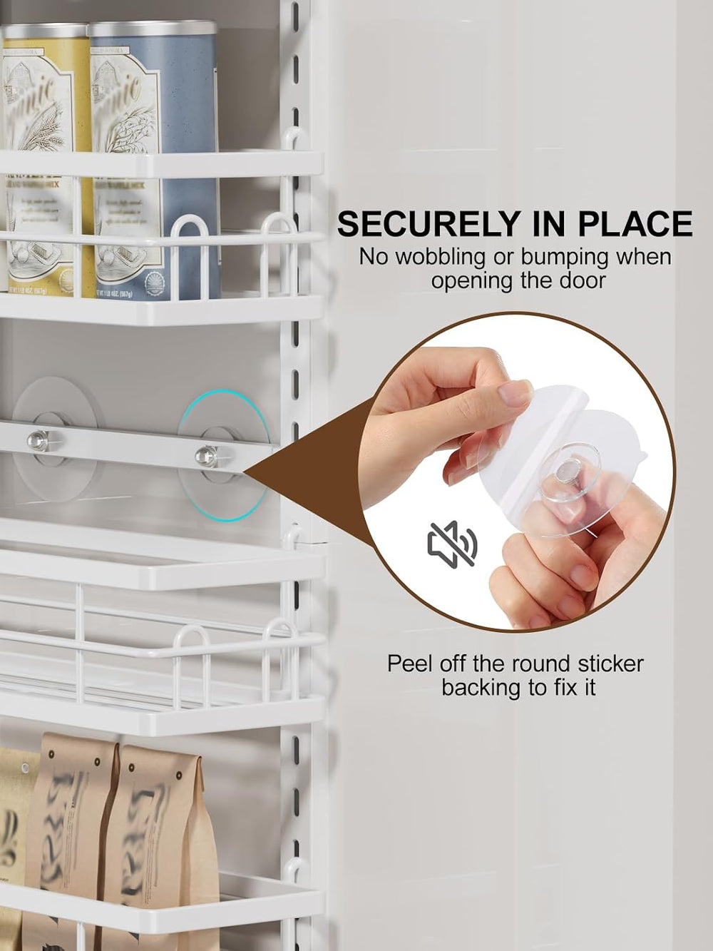 Delamu 9-Tier Over the Door Pantry Organizer, Adjustable Pantry Door Organize...