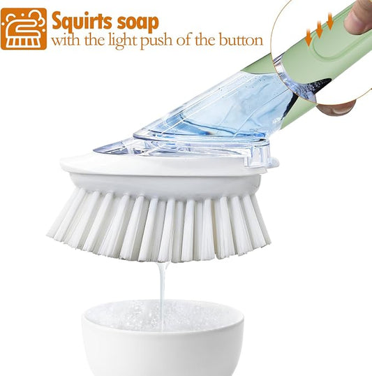 Soap Dispensing Replacement Dish Brush Storage Set - Image 2