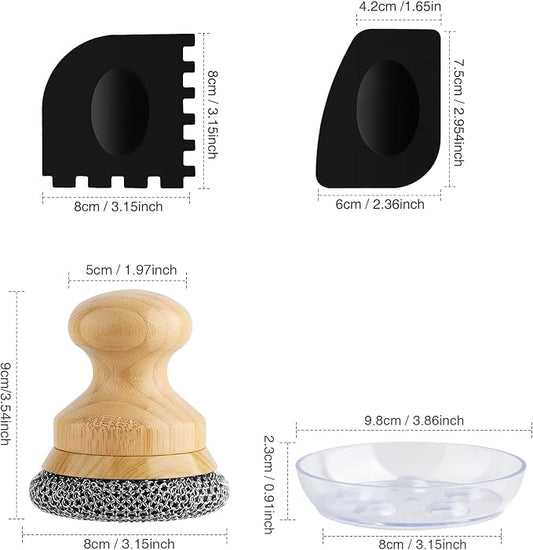 Cast Iron Scrubber and Scraper, Chain Mail Cleaner - Image 2
