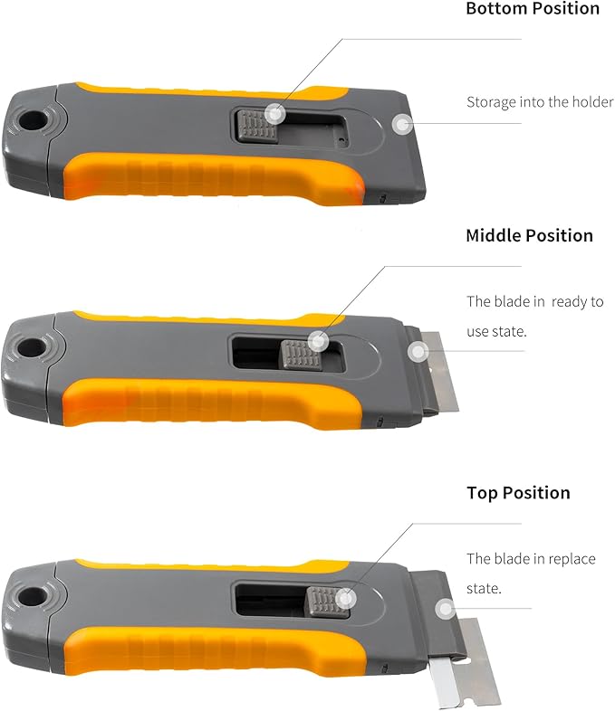 Razor Blade Scraper Tool with 15pcs Extra Blades, Cleaning Razor Scraper - Image 6