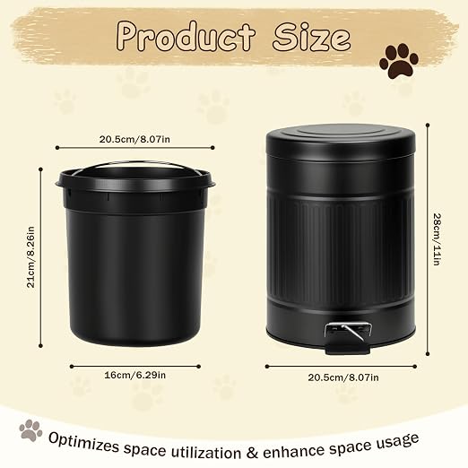 5L/1.3 Gal Dog Poop Trash Can - Image 7