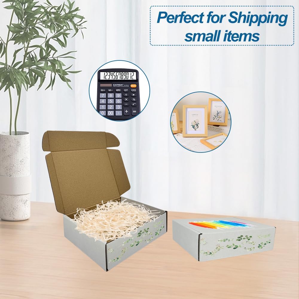 ROTCH 50 Pack 7x6x2'' Small Shipping Boxes, Cardboard Corrugated Mail...