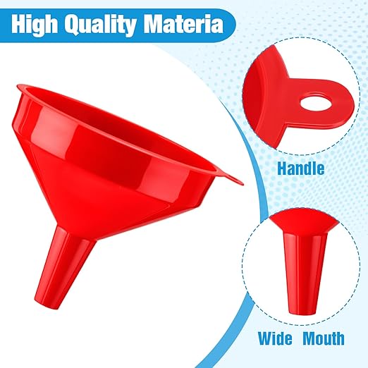 Honeydak 18 Pieces Multi-Purpose Plastic Funnels 4.7 Inch Wide Mouth Funnels - Image 2