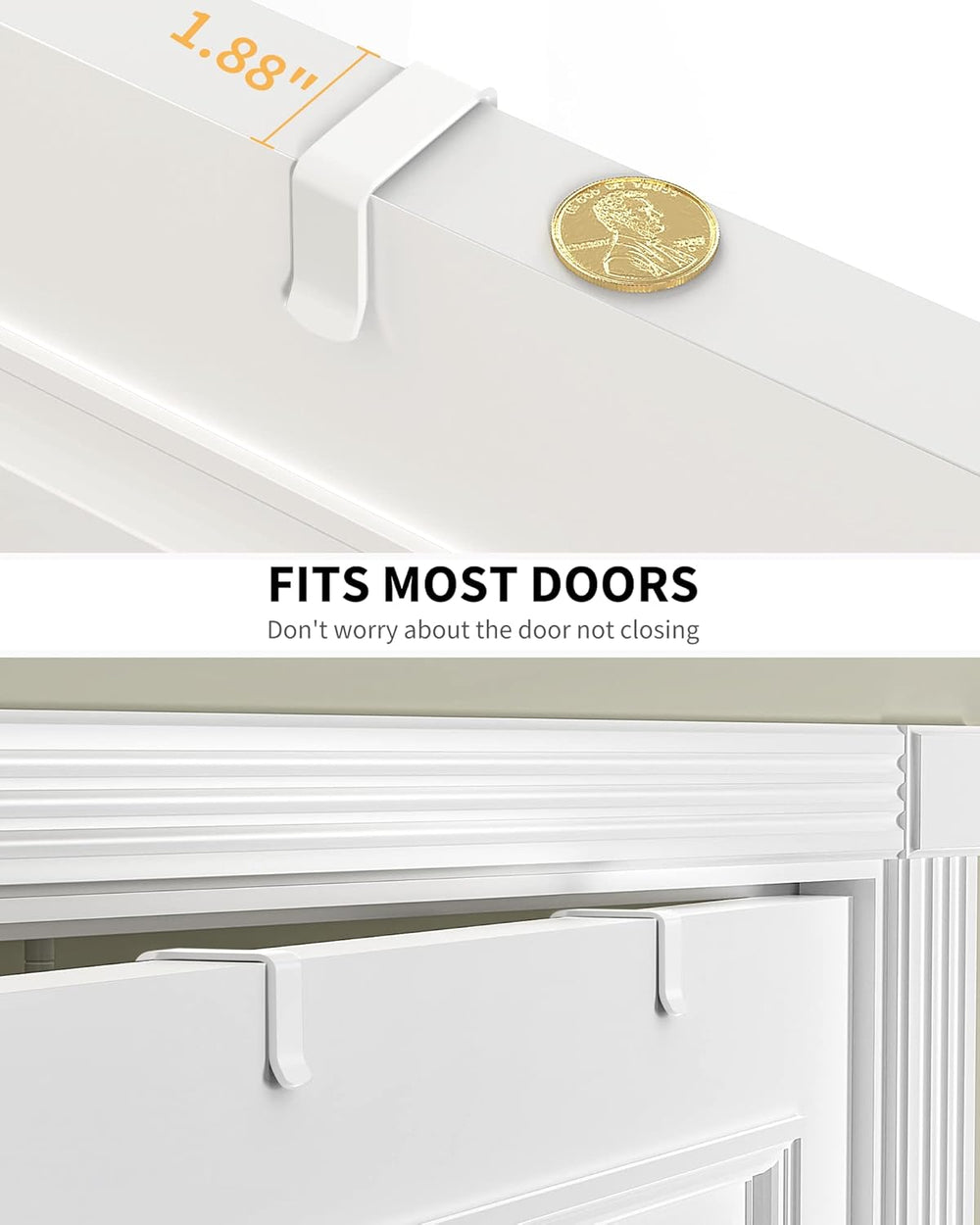 Moforoco White 6-Tier Over Door Pantry Organizer, Pantry Organization Storage...
