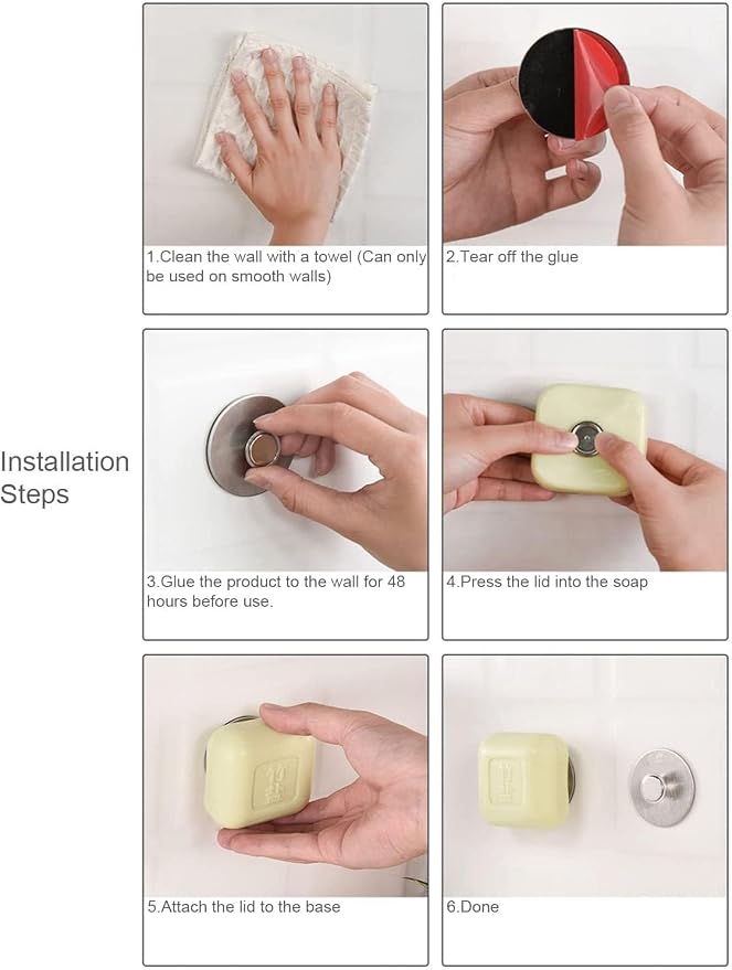 Magnetic Soap Holder Self Draining, Stainless Steel Soap Savers - Image 7