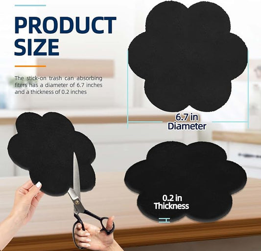 Trash Can Odor Absorbing Filters: Activated Charcoal Deodorizer Sheet - Image 2