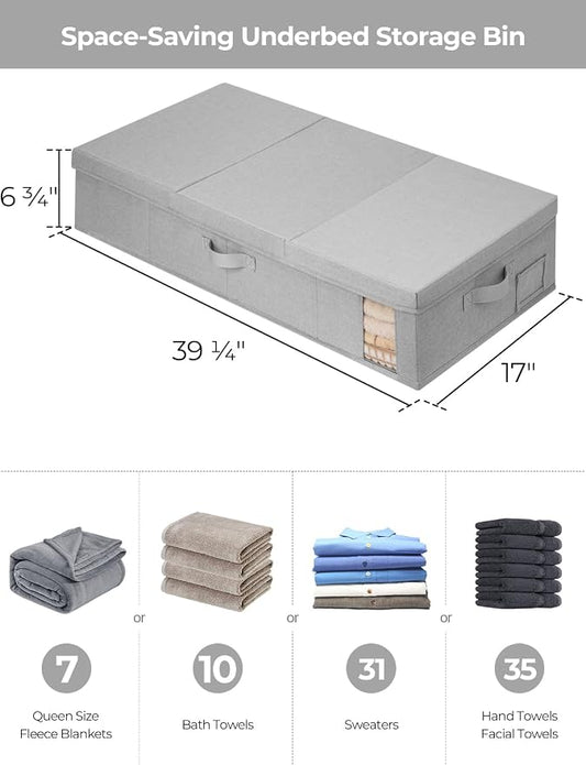 StorageWorks 2-Pack Jumbo Under Bed Storage Bins - Image 2