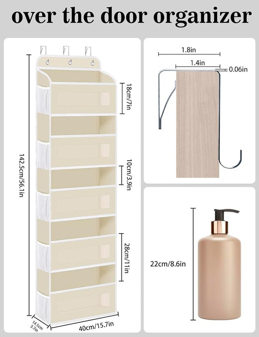 Over The Door Organizer, 5 Shelves Closet Door Hanging Organizer - Image 2
