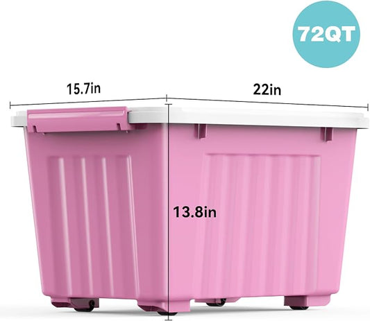 Nazhura Plastic Storage Bin, Stackable and Nestable Storage Boxes - Image 2