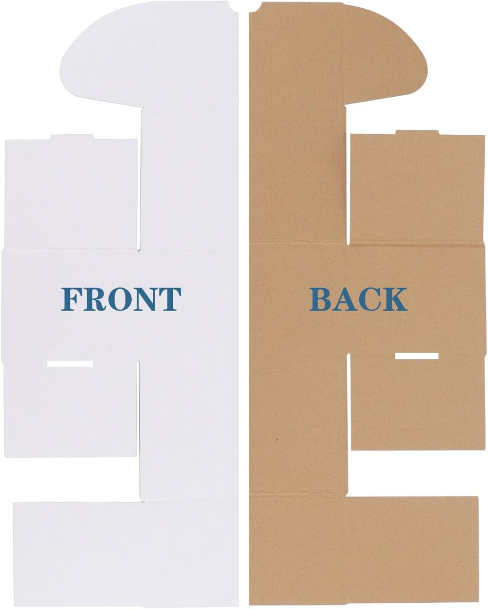 ZBEIVAN 8x4x3 White Shipping Boxes Set of 50, Corrugated Cardboard Mailer Box...