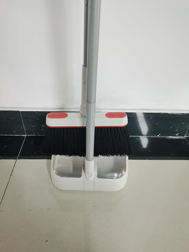 JEHONN Broom and Dustpan Set for Home, Long Handle Lightweight 180 Degree - Image 13