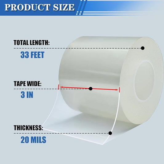 Window Weather Sealing Tape 3 in x 33 FT Weather Stripping Weatherproof Draft - Image 2