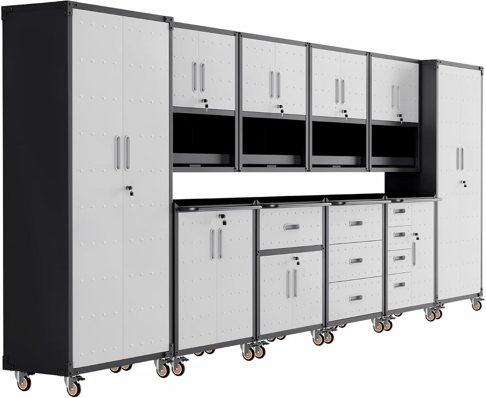 10-Piece Garage Storage Cabinets System Heavy Duty Workshop Set