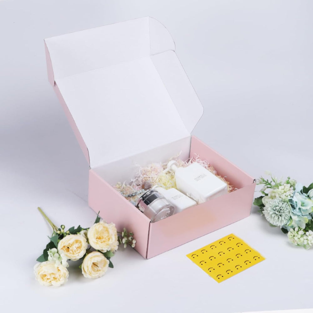 RLAVBL 12x9x4 Shipping Boxes Set of 20, Pink Corrugated Cardboard Box for Pac...
