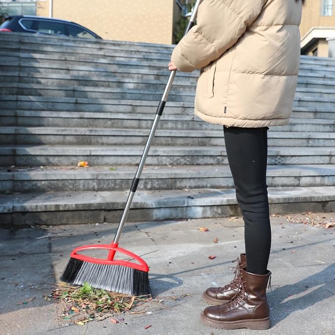 Outdoor Broom, 15.7" Wide Heavy Duty Angle Broom - Image 8
