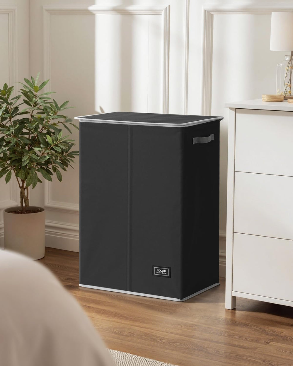 SOLEDI 130L Laundry Hamper with Lid, Large Collapsible Laundry Basket