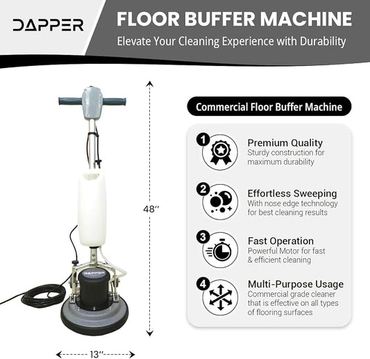 13" Heavy-duty Multi-Functional Floor Buffer Polisher Machine - Image 2