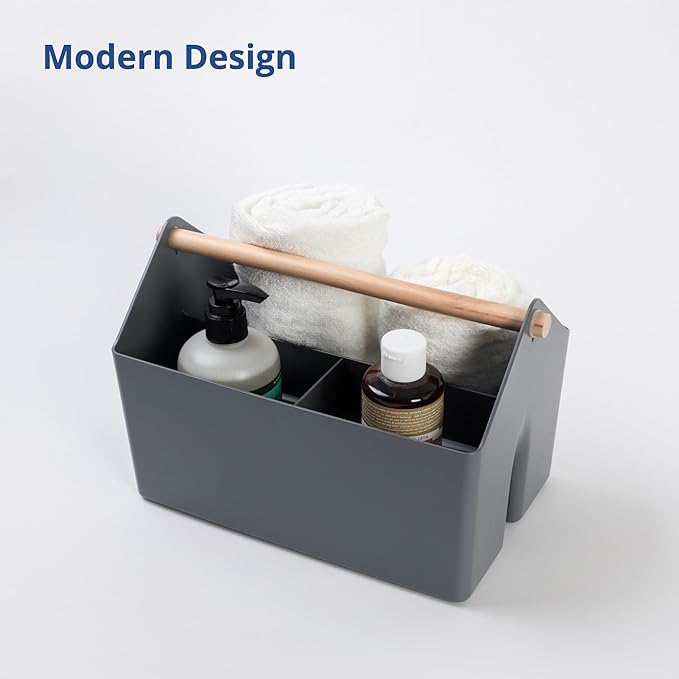 BLUE GINKGO Medium Storage Basket – Plastic Caddy - Image 7