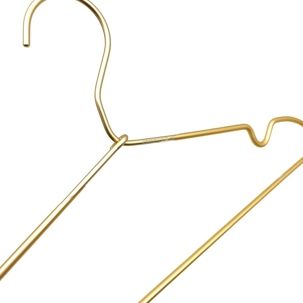 Premium Clothes Hangers 16.5" Metal Gold Coat Hangers Non Slip Hook Laun...