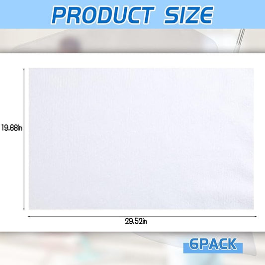 6 Pack Extra Large Microfiber Cleaning Cloths 20"x30", Lint-Free Reusable Towels - Image 2