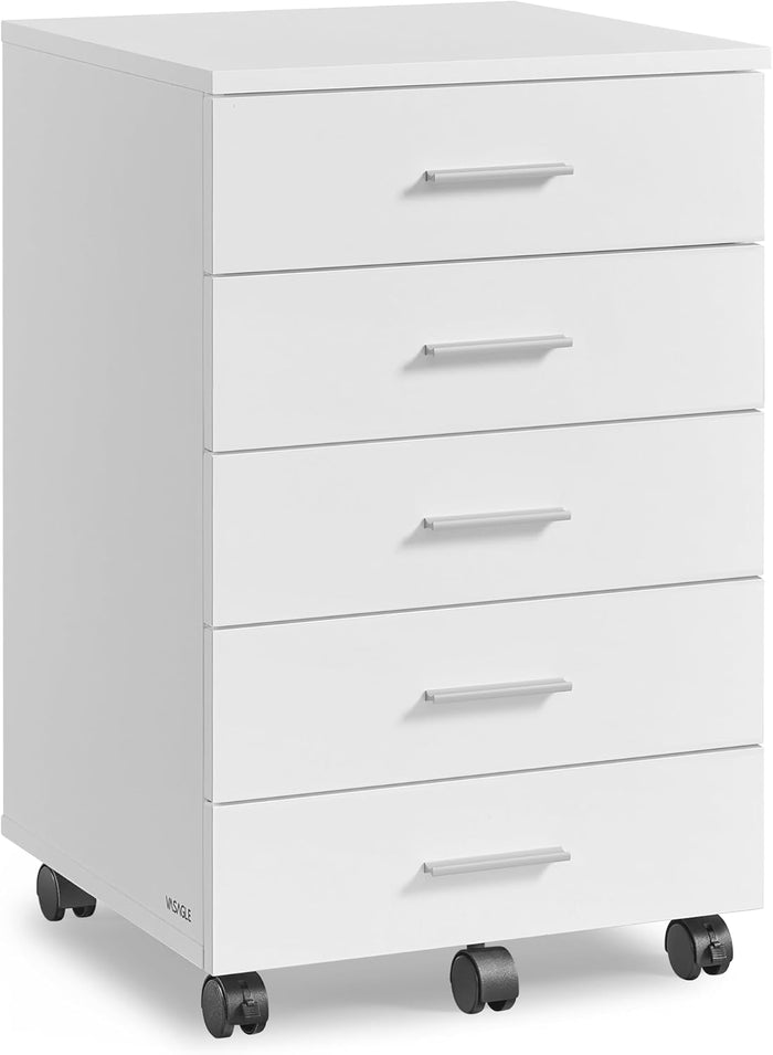 VASAGLE File Cabinet, Mobile Pedestal Filing Cabinet with Wheels