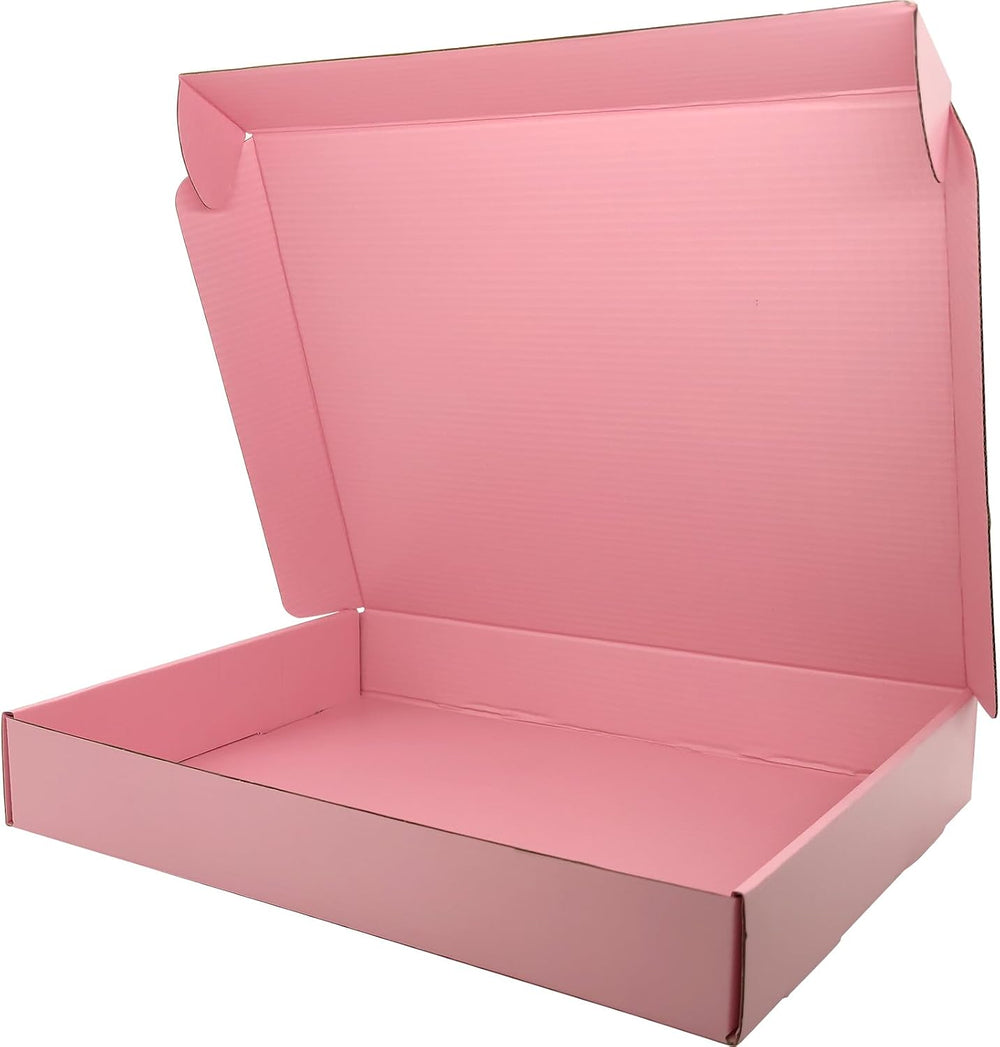 13x10x2 Shipping Boxes (25pcs) Pink Mailer Corrugated Cardboard Box